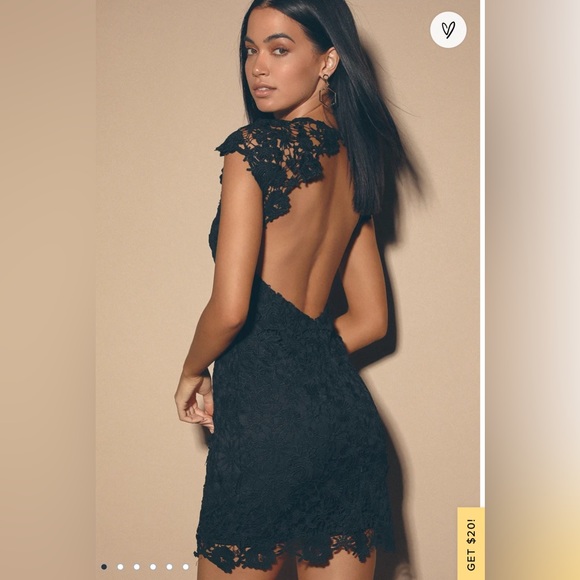 Lulus Black Lace Backless Dress - Picture 2 of 6